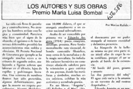 Los autores y sus obras  [artículo] Matías Rafide.