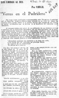 "Venus en el pudridero"  [artículo] Virgil.