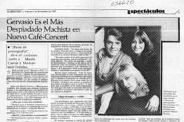 Gervasio es el más despiadado machista en nuevo Café-Concert.  [artículo]