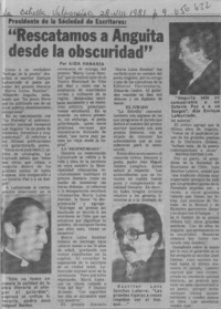 "Rescatamos a Anguita desde la obscuridad"  [artículo] Aída Hananía.