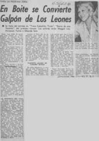 En boite se convierte galpón de Los Leones.  [artículo]