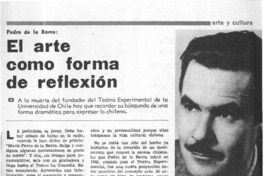 El arte como forma de reflexión  [artículo] Sergio Vodanovic.