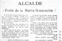 Francisco Javier Alcalde,poeta de la nueva generación  [artículo] Augusto César Roa