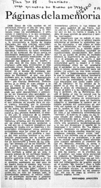 Páginas de la memoria  [artículo] Eduardo Anguita.