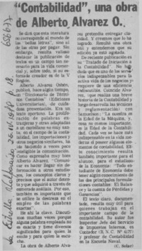 "Contabilidad", una obra de Alberto Alvarez O.  [artículo] C. Solar.