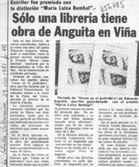 Sólo una librería tiene obra de Anguita en Viña.  [artículo]