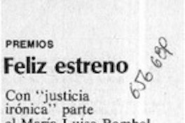 Feliz estreno.  [artículo]