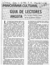 Guía de lectores  [artículo] Hernán Poblete Varas.