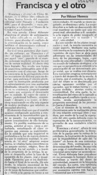 Francisca y el otro  [artículo] Héctor Herrera.