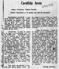 Cuentista joven  [artículo] Edith Neitzel.