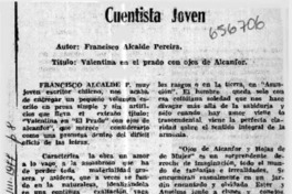 Cuentista joven  [artículo] Edith Neitzel.