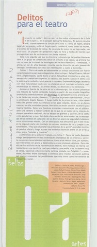 Delitos para el teatro.