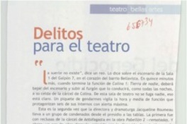 Delitos para el teatro.
