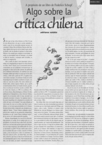 Algo sobre la crítica chilena