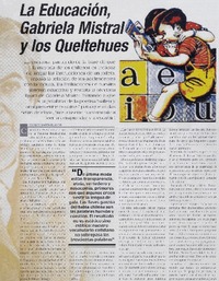La Educación, Gabriela Mistral y los Queltehues