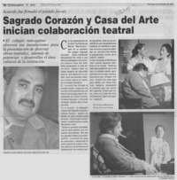 Sagrado Corazón y Casa del Arte inician colaboración teatral
