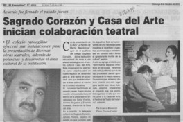 Sagrado Corazón y Casa del Arte inician colaboración teatral