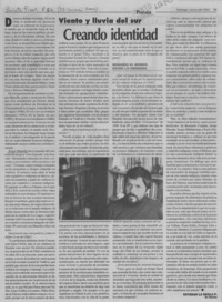 Viento y lluvia del sur creando identidad