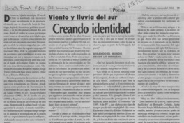 Viento y lluvia del sur creando identidad