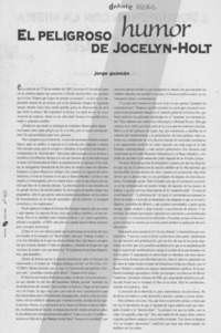 El Peligroso humor de Joselyn-Holt