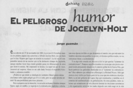 El Peligroso humor de Joselyn-Holt