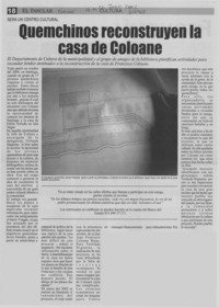 Quemchinos reconstruyen la casa de Coloane.