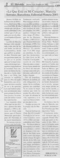 "Lo que está en mi corazón".