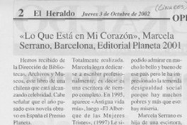 "Lo que está en mi corazón".