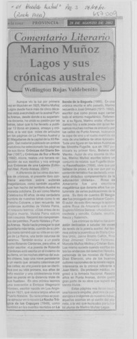 Marino Muñoz Lagos y sus crónicas australes : [comentario]