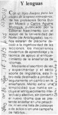 Y lenguas.  [artículo]