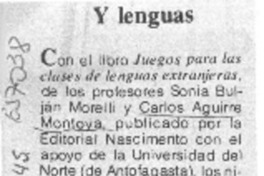 Y lenguas.  [artículo]