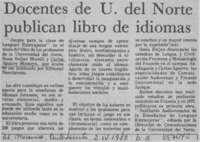 Docentes de U. del Norte publican libro de idiomas.  [artículo]