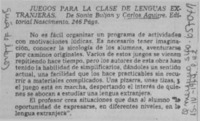 Juegos para la clase de lenguas extranjeras.  [artículo]