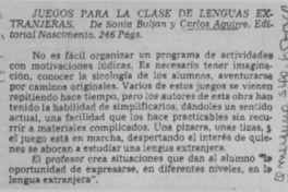 Juegos para la clase de lenguas extranjeras.  [artículo]