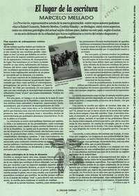 El lugar de la escritura.