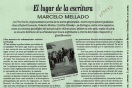 El lugar de la escritura.