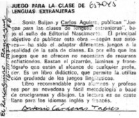 Juego para la clase de lenguas extranjeras.  [artículo]