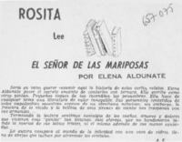 Rosita lee el señor de las mariposas
