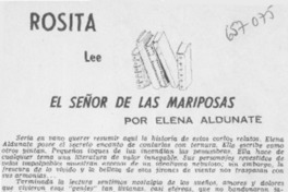 Rosita lee el señor de las mariposas