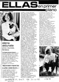 Elena Aldunate amor, neurosis, literatura