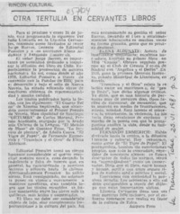 Otra tertulia en Cervantes libros