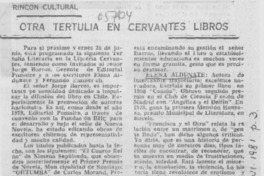 Otra tertulia en Cervantes libros