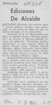 Ediciones de Alcalde.