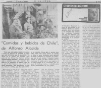 "Comidas y bebidas de Chile", de Alfonso Alcalde