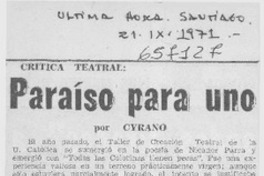 Paraíso para uno
