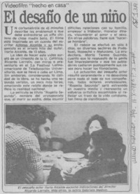 El Desafío de un niño.