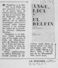 Angélica y el delfín.