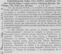 Participación para una nueva sociedad.