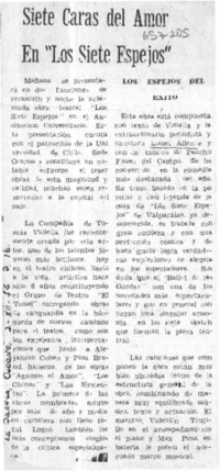Siete caras del amor en "los siete espejos"  [artículo]