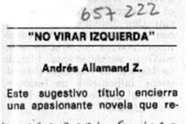 No virar izquierda  [artículo]